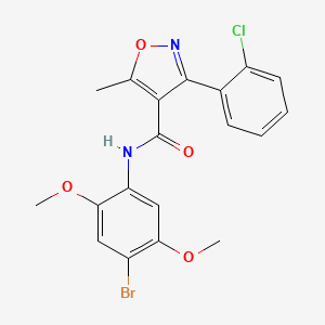 N-(4-bromo-2,5-dimethoxyphenyl)-3-(2-chlorophenyl)-5-methyl-4-isoxazolecarboxamide