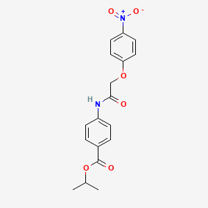 molecular formula C18H18N2O6 B3583596 isopropyl 4-{[(4-nitrophenoxy)acetyl]amino}benzoate 