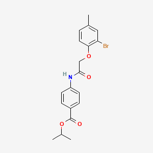 propan-2-yl 4-[[2-(2-bromo-4-methylphenoxy)acetyl]amino]benzoate