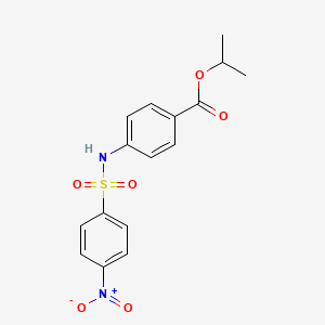 molecular formula C16H16N2O6S B3583621 isopropyl 4-{[(4-nitrophenyl)sulfonyl]amino}benzoate 