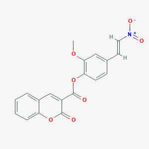 [2-methoxy-4-[(E)-2-nitroethenyl]phenyl] 2-oxochromene-3-carboxylate