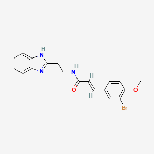 (2E)-N-[2-(1H-benzimidazol-2-yl)ethyl]-3-(3-bromo-4-methoxyphenyl)prop-2-enamide