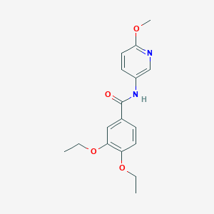 molecular formula C17H20N2O4 B358367 3,4-diethoxy-N-(6-methoxy-3-pyridinyl)benzamide CAS No. 949731-78-6