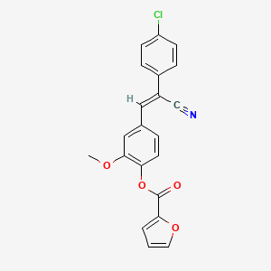 4-[2-(4-chlorophenyl)-2-cyanovinyl]-2-methoxyphenyl 2-furoate