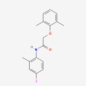 molecular formula C17H18INO2 B3583675 2-(2,6-dimethylphenoxy)-N-(4-iodo-2-methylphenyl)acetamide 