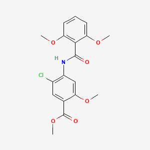 molecular formula C18H18ClNO6 B3583691 methyl 5-chloro-4-[(2,6-dimethoxybenzoyl)amino]-2-methoxybenzoate 