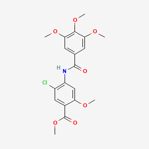 molecular formula C19H20ClNO7 B3583698 methyl 5-chloro-2-methoxy-4-[(3,4,5-trimethoxybenzoyl)amino]benzoate 