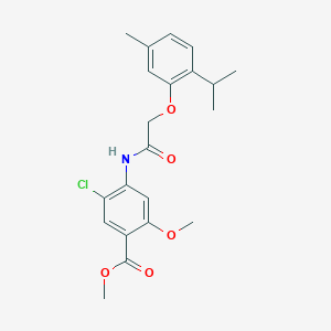 Methyl 5-chloro-2-methoxy-4-[[2-(5-methyl-2-propan-2-ylphenoxy)acetyl]amino]benzoate