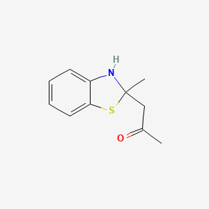 molecular formula C11H13NOS B3583725 2-Propanone, 1-(2,3-dihydro-2-methyl-2-benzothiazolyl)- CAS No. 29515-11-5