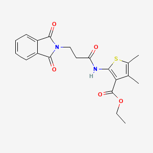 molecular formula C20H20N2O5S B3583745 ethyl 2-{[3-(1,3-dioxo-1,3-dihydro-2H-isoindol-2-yl)propanoyl]amino}-4,5-dimethylthiophene-3-carboxylate 