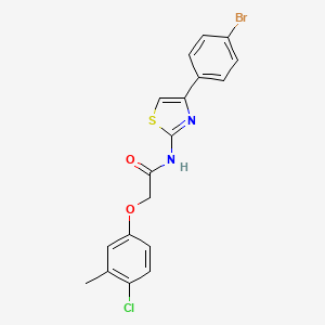 molecular formula C18H14BrClN2O2S B3583771 N-[4-(4-bromophenyl)-1,3-thiazol-2-yl]-2-(4-chloro-3-methylphenoxy)acetamide 