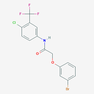 2-(3-bromophenoxy)-N-[4-chloro-3-(trifluoromethyl)phenyl]acetamide