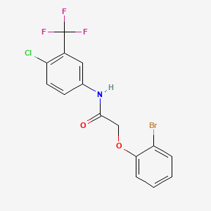 molecular formula C15H10BrClF3NO2 B3583782 2-(2-bromophenoxy)-N-[4-chloro-3-(trifluoromethyl)phenyl]acetamide 