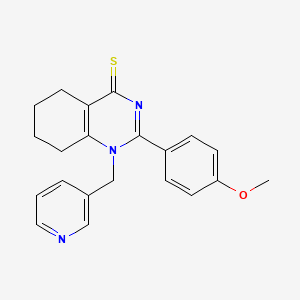 molecular formula C21H21N3OS B3583806 2-(4-Methoxyphenyl)-1-(pyridin-3-ylmethyl)-5,6,7,8-tetrahydroquinazoline-4-thione 