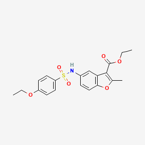 ethyl 5-{[(4-ethoxyphenyl)sulfonyl]amino}-2-methyl-1-benzofuran-3-carboxylate