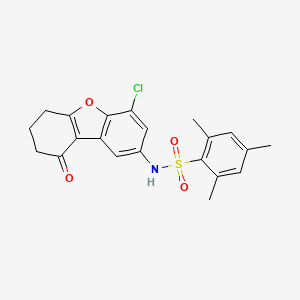 N-(4-chloro-9-oxo-6,7,8,9-tetrahydrodibenzo[b,d]furan-2-yl)-2,4,6-trimethylbenzenesulfonamide