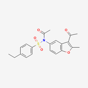 N-(3-ACETYL-2-METHYL-1-BENZOFURAN-5-YL)-N-(4-ETHYLBENZENESULFONYL)ACETAMIDE