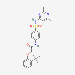 2-(2-tert-butylphenoxy)-N-[4-[(2,6-dimethylpyrimidin-4-yl)sulfamoyl]phenyl]acetamide