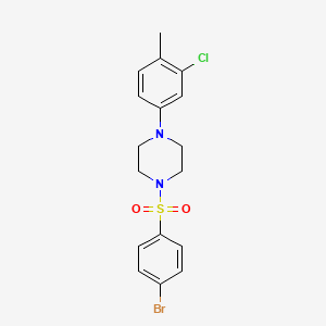 molecular formula C17H18BrClN2O2S B3583890 1-(4-Bromobenzenesulfonyl)-4-(3-chloro-4-methylphenyl)piperazine 