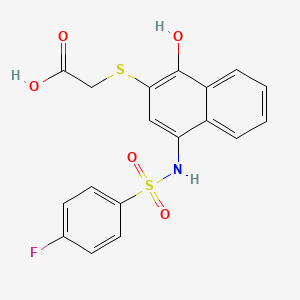 [(4-{[(4-fluorophenyl)sulfonyl]amino}-1-hydroxynaphthalen-2-yl)sulfanyl]acetic acid