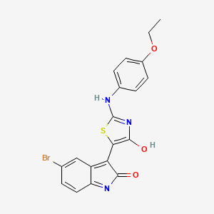 5-(5-BROMO-2-OXO-1,2-DIHYDRO-3H-INDOL-3-YLIDEN)-2-(4-ETHOXYANILINO)-1,3-THIAZOL-4(5H)-ONE