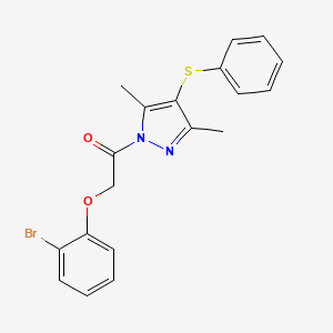 1-[(2-bromophenoxy)acetyl]-3,5-dimethyl-4-(phenylthio)-1H-pyrazole