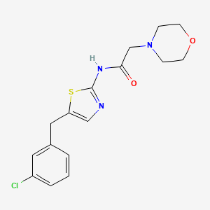 molecular formula C16H18ClN3O2S B3583911 N-[5-(3-chlorobenzyl)-1,3-thiazol-2-yl]-2-(4-morpholinyl)acetamide 