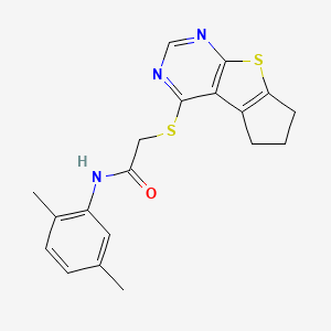 2-(6,7-dihydro-5H-cyclopenta[4,5]thieno[2,3-d]pyrimidin-4-ylthio)-N-(2,5-dimethylphenyl)acetamide