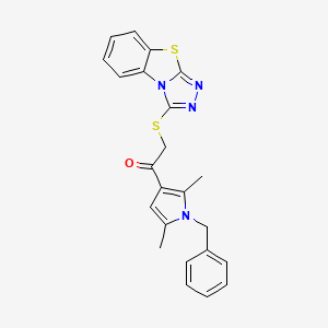 1-(1-benzyl-2,5-dimethyl-1H-pyrrol-3-yl)-2-([1,2,4]triazolo[3,4-b][1,3]benzothiazol-3-ylthio)ethanone