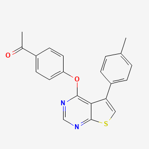 1-[4-[5-(4-Methylphenyl)thieno[2,3-d]pyrimidin-4-yl]oxyphenyl]ethanone