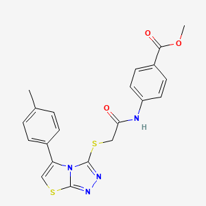 Methyl 4-[({[5-(4-methylphenyl)[1,3]thiazolo[2,3-c][1,2,4]triazol-3-yl]sulfanyl}acetyl)amino]benzoate