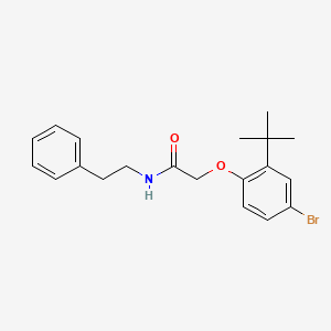 2-(4-bromo-2-tert-butylphenoxy)-N-(2-phenylethyl)acetamide