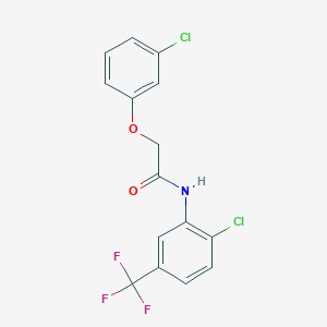 2-(3-chlorophenoxy)-N-[2-chloro-5-(trifluoromethyl)phenyl]acetamide