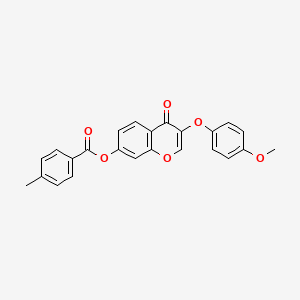 3-(4-methoxyphenoxy)-4-oxo-4H-chromen-7-yl 4-methylbenzoate