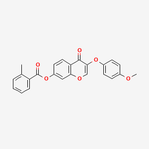 3-(4-methoxyphenoxy)-4-oxo-4H-chromen-7-yl 2-methylbenzoate