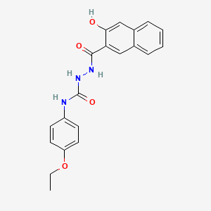 molecular formula C20H19N3O4 B3584047 N-(4-ethoxyphenyl)-2-(3-hydroxy-2-naphthoyl)hydrazinecarboxamide 