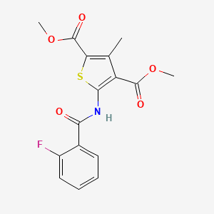 5-(2-Fluorobenzoylamino)-3-methylthiophene-2,4-dicarboxylic acid, dimethyl ester