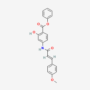 phenyl 2-hydroxy-4-{[(2E)-3-(4-methoxyphenyl)prop-2-enoyl]amino}benzoate