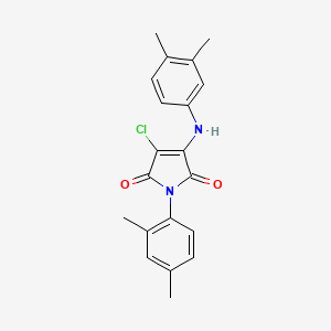 3-CHLORO-1-(2,4-DIMETHYLPHENYL)-4-[(3,4-DIMETHYLPHENYL)AMINO]-2,5-DIHYDRO-1H-PYRROLE-2,5-DIONE