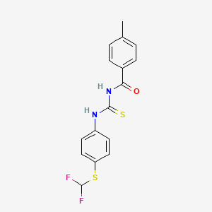 N-((4-((difluoromethyl)thio)phenyl)carbamothioyl)-4-methylbenzamide