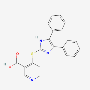 4-[(4,5-diphenyl-1H-imidazol-2-yl)sulfanyl]pyridine-3-carboxylic acid