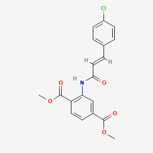 dimethyl 2-{[3-(4-chlorophenyl)acryloyl]amino}terephthalate