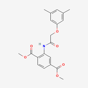 molecular formula C20H21NO6 B3584124 Dimethyl 2-[[2-(3,5-dimethylphenoxy)acetyl]amino]benzene-1,4-dicarboxylate 