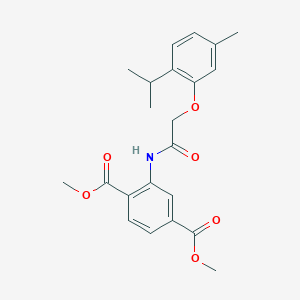 Dimethyl 2-[[2-(5-methyl-2-propan-2-ylphenoxy)acetyl]amino]benzene-1,4-dicarboxylate