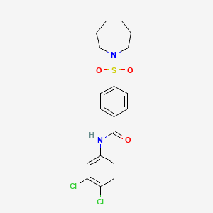 4-(azepan-1-ylsulfonyl)-N-(3,4-dichlorophenyl)benzamide