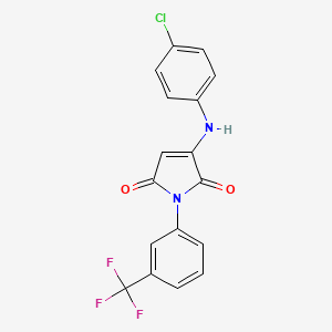 3-[(4-CHLOROPHENYL)AMINO]-1-[3-(TRIFLUOROMETHYL)PHENYL]-2,5-DIHYDRO-1H-PYRROLE-2,5-DIONE