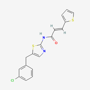 molecular formula C17H13ClN2OS2 B3584152 N-[5-(3-chlorobenzyl)-1,3-thiazol-2-yl]-3-(2-thienyl)acrylamide 