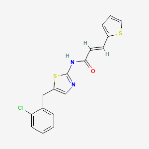 molecular formula C17H13ClN2OS2 B3584153 N-[5-(2-chlorobenzyl)-1,3-thiazol-2-yl]-3-(2-thienyl)acrylamide 