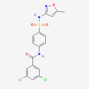 3,5-dichloro-N-[4-[(5-methyl-1,2-oxazol-3-yl)sulfamoyl]phenyl]benzamide