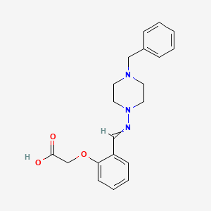 (2-{[(4-benzyl-1-piperazinyl)imino]methyl}phenoxy)acetic acid